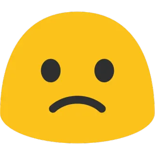 ☹ emoji, sad, unhappy, upset, yellow telegram sticker