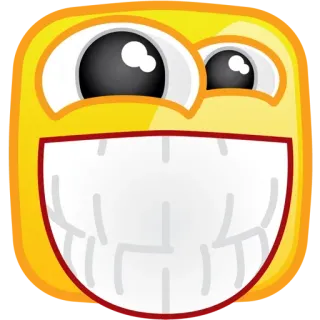 😁 Emoji, Smiley, Cara, Dibujo animado, Amarillo whatsapp sticker