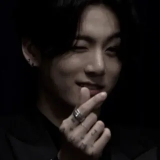 ⛓ Jungkook kpop, singer, jungkook, bts, hand heart telegram sticker