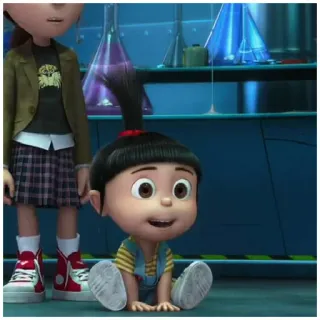 😅 Agnes Despicable Me kartun, animasi, anak, perempuan, karakter telegram sticker