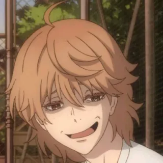 😏 Anime, Postać, Portret, Uśmiech, Sztuka telegram sticker