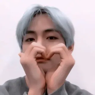 ✨ V kpop, chanteur, coeur, mignon, idole telegram sticker