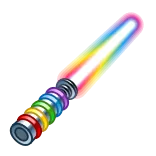 🗡 lightsaber, weapon, scifi, rainbow, fantasy, energy sword telegram sticker