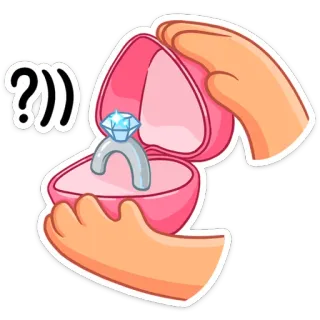 💍 boda, compromiso, anillo, diamante, pedida de mano, amor, matrimonio telegram sticker