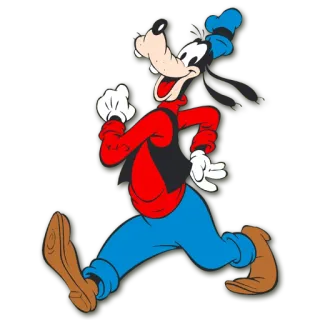 🚶 Goofy disney, cartone animato, personaggio, goofy, corsa telegram sticker