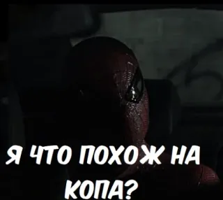👮‍♂ Spider-Man Я ЧТО ПОХОЖ НА КОПА? superhero, masked, movie, spider, man telegram sticker