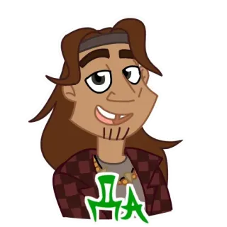 ✔ ДА kartun, pria, karakter, senyum telegram sticker