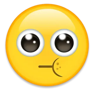 😶 emoji, face, expression, yellow, cute, funny telegram sticker