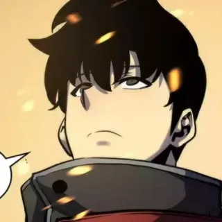 😕 Sung Jin-Woo Solo Leveling solo leveling, manhwa, sung jin-woo, anime, personnage telegram sticker