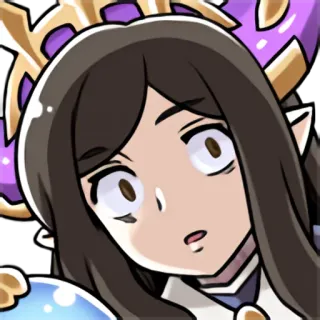 🌙 Anime, Kartun, Terkejut, Wanita, Karakter, Ungu telegram sticker