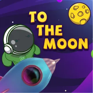 🚀 TO THE MOON луна, ракета, космонавт, космос, звезды, мультфильм telegram sticker