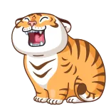 Grumpy Tiger whatsapp stickers