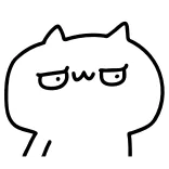 😏 Katze, Zeichnung, süß, Tier, Aufkleber, Cartoon telegram sticker