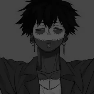 ▪️ Dabi My Hero Academia anime, manga, character, dabi, my hero academia, villain telegram sticker