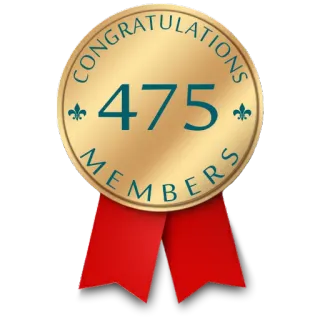 ⚜ CONGRATULATIONS
475
MEMBERS congratulations, members, achievement, celebration, medal, ribbon, 475 telegram sticker