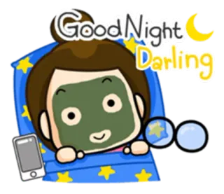 🌚 Good Night Darling good night, darling, sleep, moon, cute, bedtime whatsapp sticker