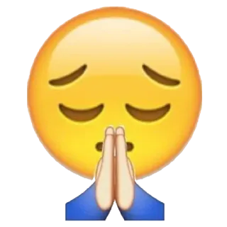 🙏 Эмодзи, Молящий, Руки, Молитва, Просящий whatsapp sticker