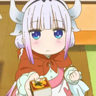☁️ Kanna Kamui Miss Kobayashi's Dragon Maid Anime, Kanna Kamui, Dragon Maid, Kawaii, Carino, Manga, Personaggio telegram sticker