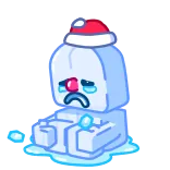 😭 sad, cry, tears, cartoon, ice, blue telegram sticker