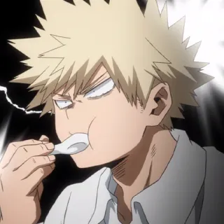 💥 Katsuki Bakugo My Hero Academia Anime, My Hero Academia, Katsuki Bakugo, Karakter, Makan whatsapp sticker