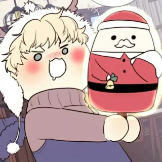 🍭 dibujos animados, navidad, santa claus, personaje, festivo, lindo, kawaii whatsapp sticker