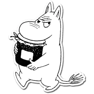 🍯 Moomin Moomin, dibujos animados, Finlandia, Moomintroll, personaje telegram sticker