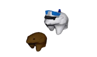 👮‍♂️ oso polar, oso, animal, gorro de policía, juguete telegram sticker