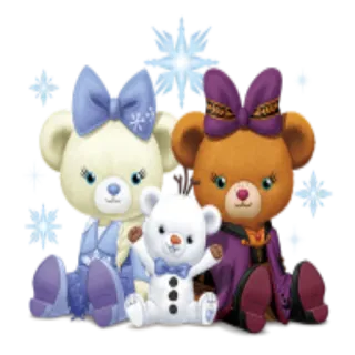 ❄️ orso, carino, neve, inverno, cartone animato, Disney telegram sticker