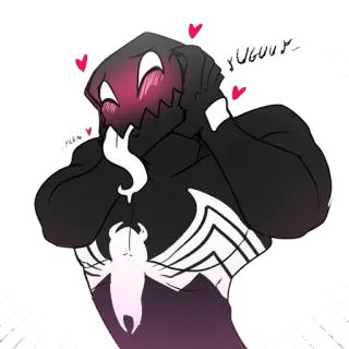 😍 Venom Marvel, Superheld, Symbiont, Cartoon telegram sticker
