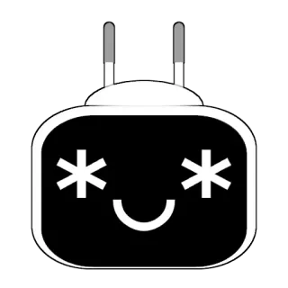 😍 robot, carino, cartone animato, stelle, sorriso, androide telegram sticker