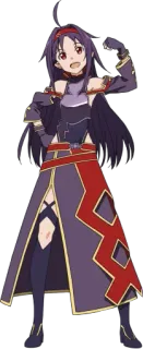 💪 Yuuki Konno Sword Art Online anime, sword art online, yuuki konno, anime character telegram sticker