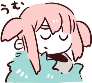 😔 うむ Anime, Manga, Carino, Assonnato, Kawaii, Chibi telegram sticker