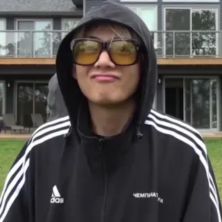 🦚 ЧЕМПИОНАТ МИРА person, man, hoodie, glasses, jacket telegram sticker