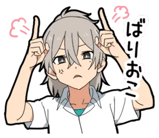 😤 ばりおこー Anime, Manga, Sticker, Cartone animato, Espressione, Giapponese telegram sticker