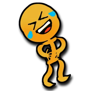 🤣 Emoji, Rindo, Alegria, Boneco palito telegram sticker