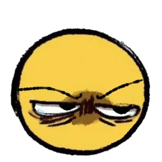 🥺 emoji, annoyed, grumpy, frustrated, yellow face, expression, mood, emoticon telegram sticker