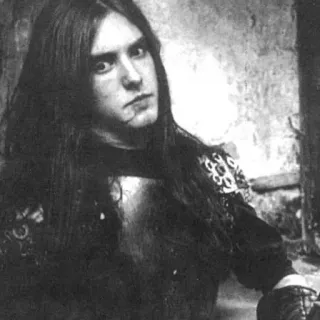 ➖ man, long hair, medieval, armor, black and white, historical telegram sticker