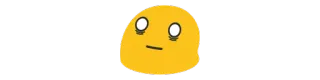 😶 geel, vlek, personage, gezicht, cartoon telegram sticker