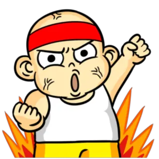 🚨 angry, cartoon, illustration, upset, headband telegram sticker