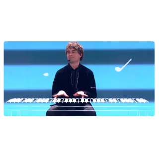 👌 música, piano, músico, apresentação, teclado telegram sticker