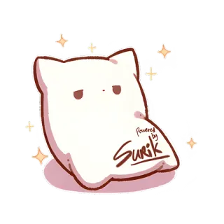 🎭 Powered by Surik sticker, powered by, surik, felino whatsapp sticker