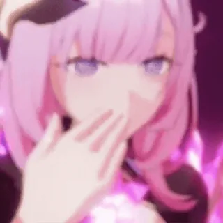 😘 anime, pink hair, anime girl, cute, manga telegram sticker