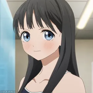 🎐 Anime, Cartone animato, Ritratto, Ragazza, Illustrazione telegram sticker