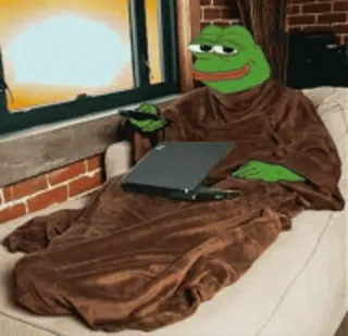 😴 Pepe the Frog Pepe der Frosch, Internet-Meme, Frosch, Decke, Chillen, Gemütlich whatsapp sticker