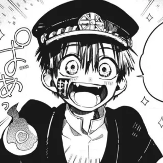 📎 Hanako Toilet-bound Hanako-kun はあ Anime, Mangá, Fantasma, Uniforme escolar, Sobrenatural, Fofo whatsapp sticker