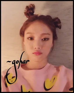 💋 gohar 여자, 인물 사진, 셀카, 똥머리, 고하르 telegram sticker