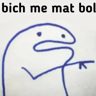 👉 bich me mat bol obraźliwe, niegrzeczne, mem, rysunek, naklejka telegram sticker