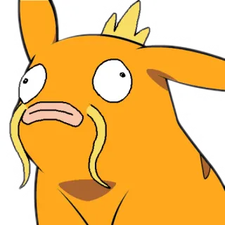 🐟 ตลก, derp, งุ่มง่าม, ทึ่ม, การ์ตูน, สีส้ม telegram sticker