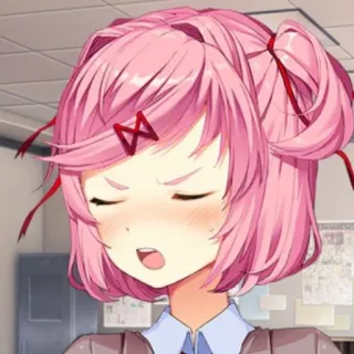 👾 Natsuki Doki Doki Literature Club! アニメ, マンガ, かわいい, ナツキ, ドキドキ文芸部 whatsapp sticker