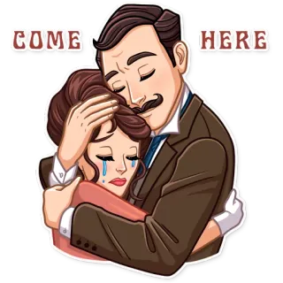 🤗 COME HERE Empathie, Traurigkeit, Trost, Umarmung, Liebe whatsapp sticker